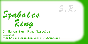 szabolcs ring business card